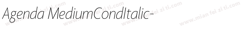 Agenda MediumCondItalic字体转换